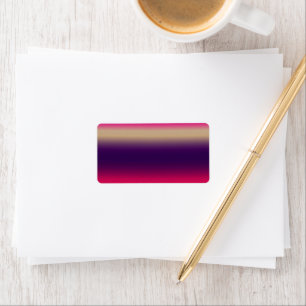 Etiqueta Designê Ombre de Rosa Quente a Roxo
