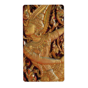 Etiqueta Detalhe tailandês do templo budista