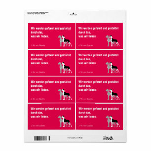 Etiqueta Deutsche Dogge Briefaufkleber