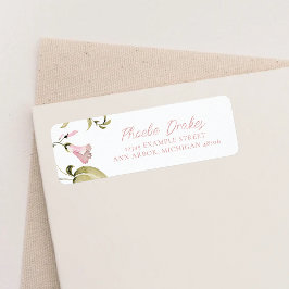 Etiqueta Devolução de Chá de panela Floral de Cor de Água E