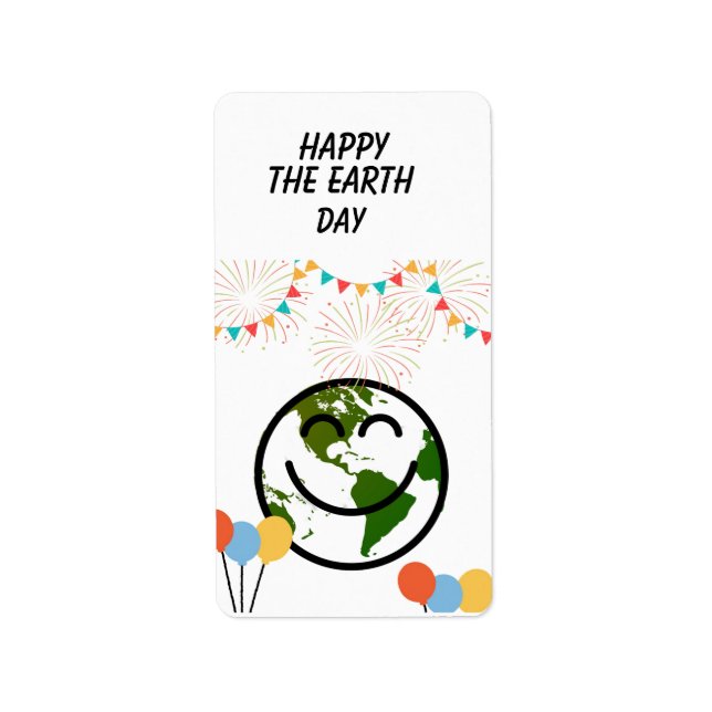 Etiqueta Dia da Terra (Frente)
