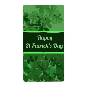 Etiqueta Dia de São Patrício feliz