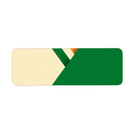 Etiqueta Dia de São Patrício Irish Flag Shamrock