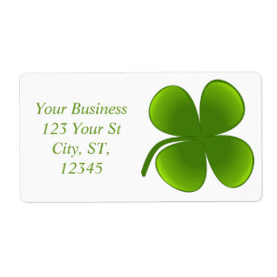 Etiqueta Dia de São Patrício Shamrocks Thunder_Cove