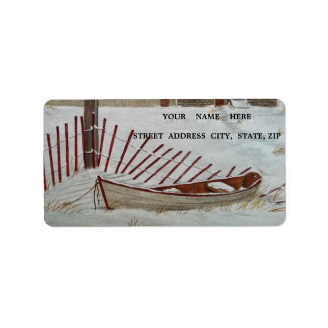 Etiqueta Dia do inverno em Maine Labels (Frente)