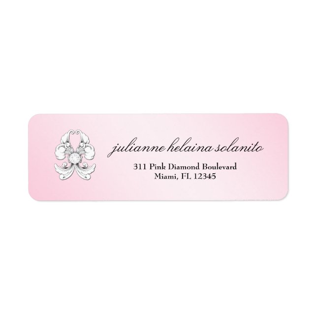 Etiqueta Diamante De Luxo De 311 Rosa (Frente)