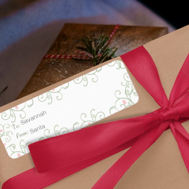 Etiqueta Dicas de presentes de Natal do Redbud (Criador carregado)