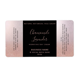 Etiqueta Digitalização minimalista creme rosa de ouro pre