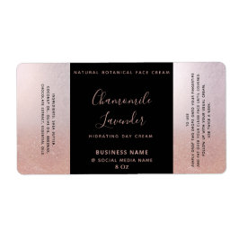 Etiqueta Digitalização minimalista creme rosa de ouro preto