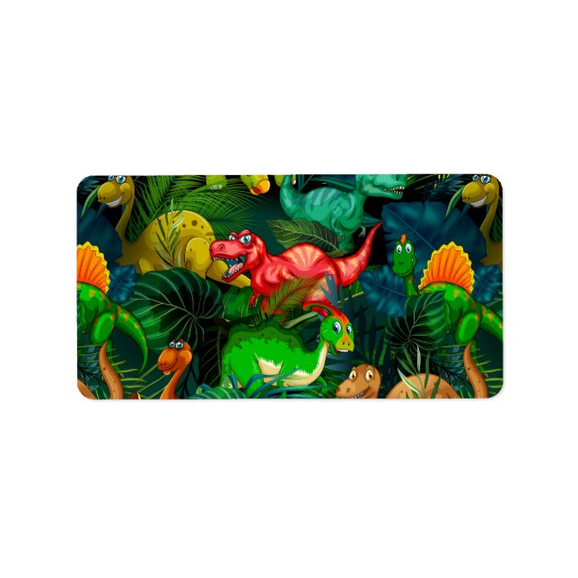 Etiqueta Dinossaur Park (Frente)