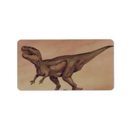 Etiqueta Dinossauros Vintage, Carnivore Giganotosaurus