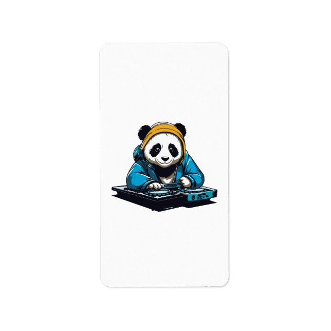 Etiqueta DJ Kawaii Panda (Frente)