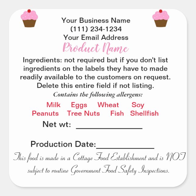 Etiqueta do adesivo com Comida de algodão DELAWARE (Frente)