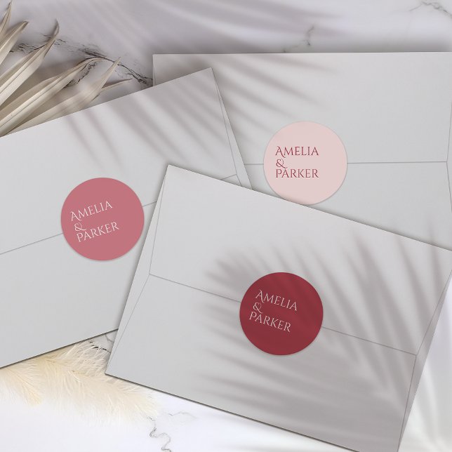 Etiqueta do adesivo de Casamento Vermelho da Crims (Criador carregado)