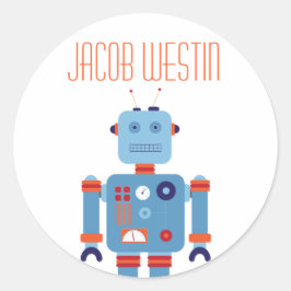 Etiqueta do adesivo de grupo robô