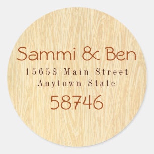 Etiqueta do adesivo de madeira