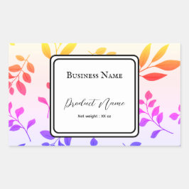 Etiqueta do adesivo de retângulo do produto