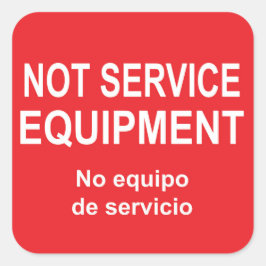 Etiqueta do adesivo do equipamento de serviço sem 