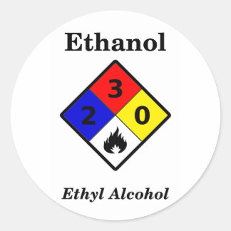Etiqueta do álcool etílico MSDS