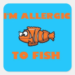 etiqueta do alerta da alergia dos peixes do