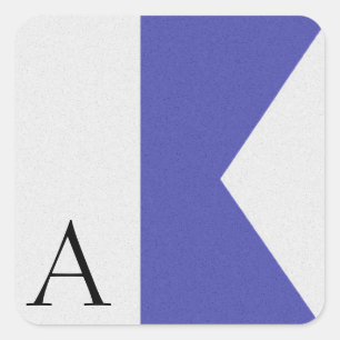 Etiqueta do alfabeto da bandeira de sinal náutico