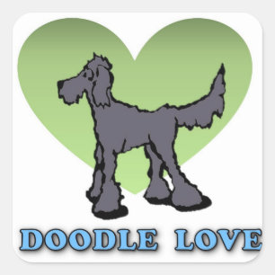 Etiqueta do amor do Doodle