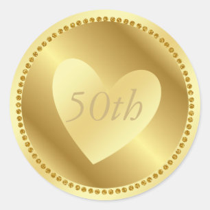 Etiqueta do aniversário do ouro 50th