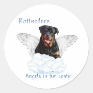 Etiqueta do anjo de Rottweiler