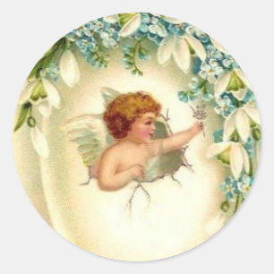 Etiqueta do anjo do vintage