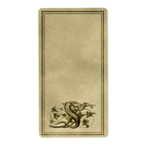 Etiqueta do Apothecary do lagarto