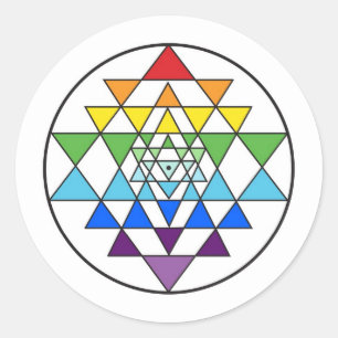 Etiqueta do arco-íris de Sri Yantra