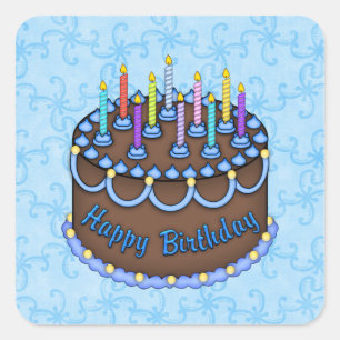 Etiqueta do bolo de aniversário