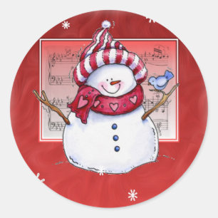 Etiqueta do boneco de neve do Natal