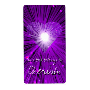 Etiqueta do bookplate de Purple Heart