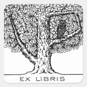 Etiqueta do bookplate do carvalho