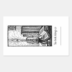 Etiqueta do Bookplate do livro & da vela