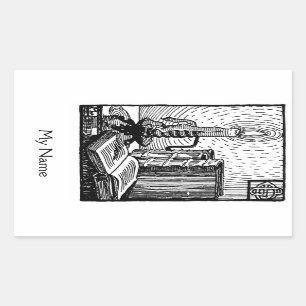 Etiqueta do Bookplate do livro & da vela