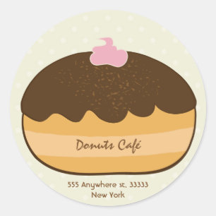 Etiqueta do café das rosquinhas