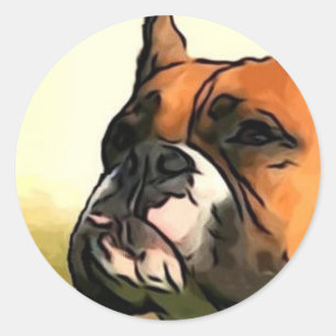 Etiqueta do cão do pugilista