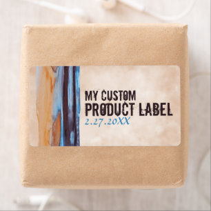 Etiqueta do caramelo e azul