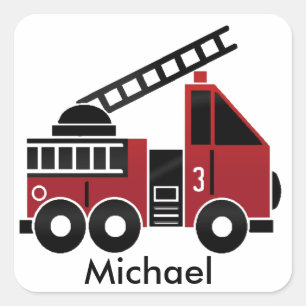 Etiqueta do carro de bombeiros