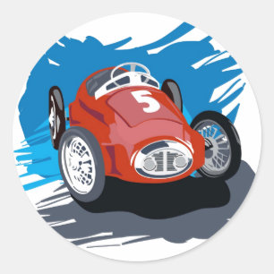 Etiqueta do carro de corridas