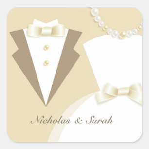 Etiqueta do casamento dos noivos