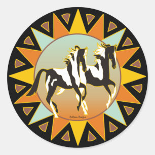 Etiqueta do cavalo da pintura da estrela do