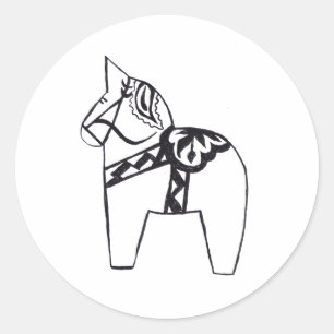 Etiqueta do cavalo de Dala do sueco