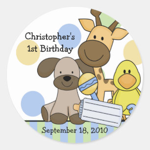 Etiqueta do chá de fraldas dos animais do bebê