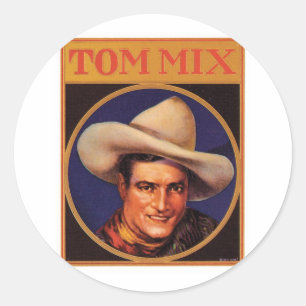Etiqueta do charuto do vaqueiro de Tom Mix do