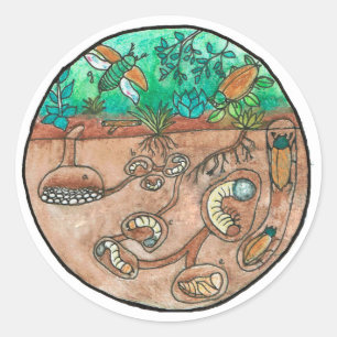 Etiqueta do ciclo de vida do besouro