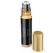 Etiqueta do cilindro de perfume preto clássico