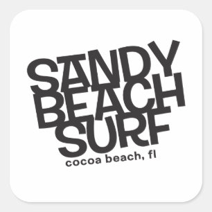 Etiqueta do clássico do surf do Sandy Beach